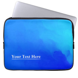 Elegante Moderne Blauwe Persoonlijke Template Laptop Sleeve