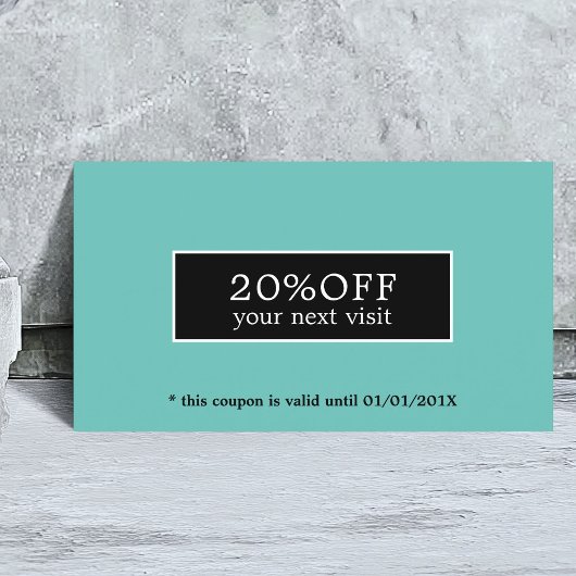 Elegante moderne blauwgrijze schoonheidcoupon kortingskaartje