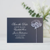 Elegante moderne bloem Bewaar de datum platte kaar Save The Date (Staand voorkant)