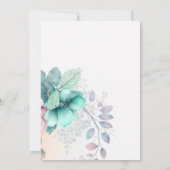 Elegante moderne bloem save the date (Achterkant)