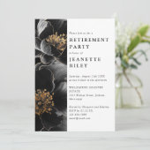 Elegante moderne bloemen pensioen partij kaart (Staand voorkant)