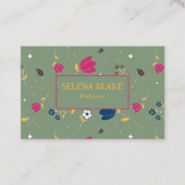 Elegante moderne bloemen | Professioneel en trendy Visitekaartje (Voorkant)