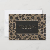 Elegante moderne bloemen RSVP kaart bruin zwart (Achterkant)