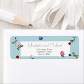 Elegante moderne bloemeneenvoudige terugkeer adres etiket (Insitu)