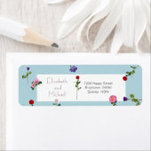 Elegante moderne bloemeneenvoudige terugkeer adres etiket (Insitu)