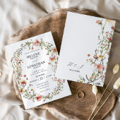 Elegante moderne bloementuin Wildflower bruiloft Kaart