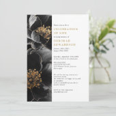 Elegante moderne bloemenviering van het leven Foto Kaart (Staand voorkant)