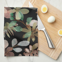 Elegante moderne bloemenWaterverf op zwart