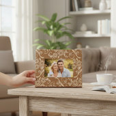 Elegante moderne bloemige botanische patroon houte gegraveerde lijstjes