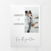 Elegante moderne bloemige bruiloft uitnodiging (Cover)