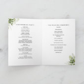 Elegante Moderne Bloemige Groene Huwelijk  Programma (Binnen)