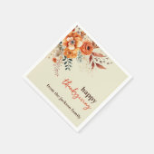 Elegante moderne bloemige Thanksgiving Servet (Hoek)