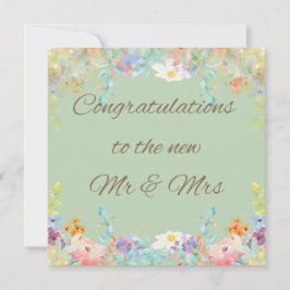  ‘Elegante moderne bloemige trouwkaart’ Kaart