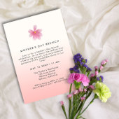 Elegante moderne bloemrijke BRUNCH op moederdag   Kaart