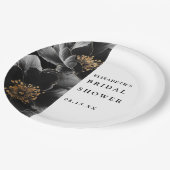 Elegante moderne bloemrijke chic bruidsuitnodiging papieren bordje (Gekanteld)