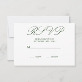 Elegante moderne bloemrijke chic huwelijks RSVP Kaartje