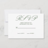 Elegante moderne bloemrijke chic trouw-RSVP RSVP Kaartje (Voorkant)