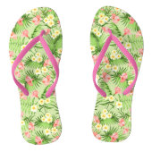 Elegante moderne bloemrozen Flip Flops (Voetbed)