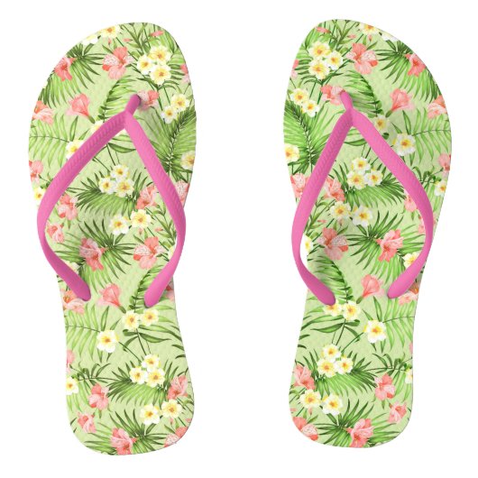 Elegante moderne bloemrozen Flip Flops (Voetbed)