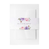 Elegante moderne blos bloemenbruiloft uitnodigingen wikkel (Voorkant Voorbeeld)