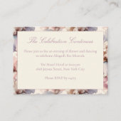 Elegante moderne Blush Bat Mitswa Party Details Informatiekaartje (Voorkant)