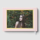 Elegante moderne blush foto Quinceañera Gastenboek (Achterkant)