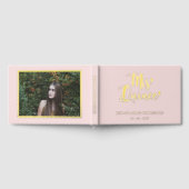 Elegante moderne blush foto Quinceañera Gastenboek (Volledig)