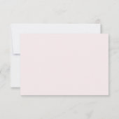 Elegante moderne blush roze bloemenbruiloft RSVP kaartje (Achterkant)