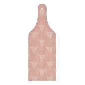 Elegante moderne blush roze driehoeken snijplank (Voorkant)