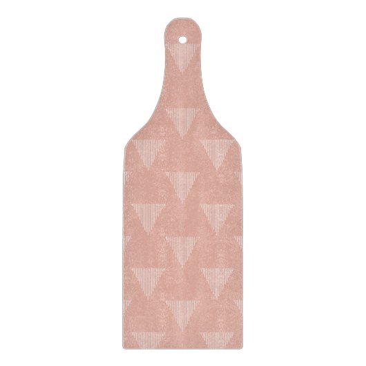 Elegante moderne blush roze driehoeken snijplank (Voorkant)
