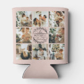 Elegante moderne blush roze foto collage Keepsake Blikjeskoeler (Achterkant)