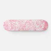 Elegante moderne blush roze glitter palmboom persoonlijk skateboard (Horizontaal)