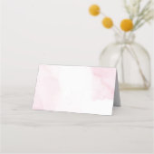 Elegante moderne blush roze waterverf dank u plaatskaartje (Achterkant)
