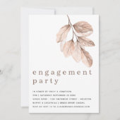 Elegante moderne blush verlovingsfeest kaart (Voorkant)