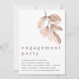 Elegante moderne blush verlovingsfeest kaart