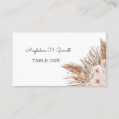 Elegante moderne boheemse rustieke huwelijksplaats plaatskaartje (Voorkant)