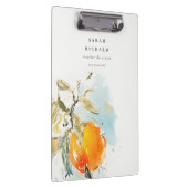 Elegante moderne Boho Abstracte schetsmatige Oranj Klembord (Rechts)