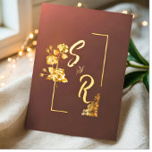 Elegante moderne boho-boog foto-uitnodiging met bu kaart