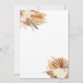 Elegante moderne Boho Floral bruiloft uitnodiging (Achterkant)