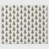 Elegante moderne Boho kerstboom Cadeaupapier (Vlak)