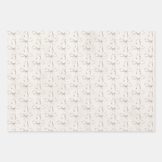 Elegante moderne Boho Minimal Texture & Bows vakan Inpakpapier Vel (Voorkant)