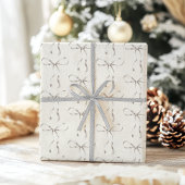 Elegante moderne Boho Minimal Texture & Bows vakan Inpakpapier Vel