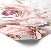Elegante Moderne Boho Stof Roze Welkom Bruiloft Poster (Hoek)