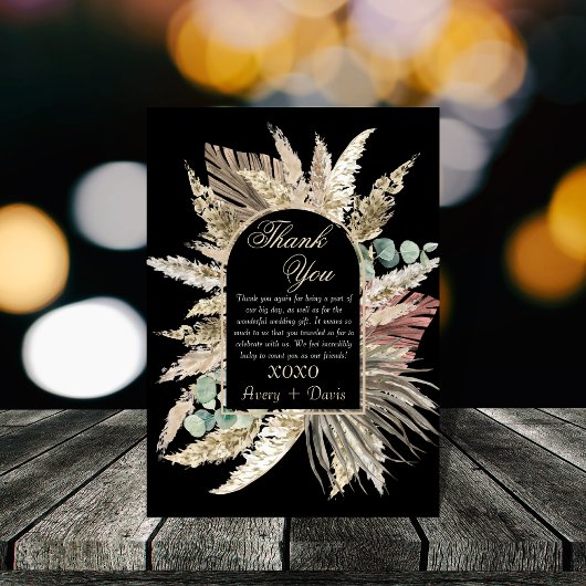 Elegante moderne boho terracotta DANKKARTEN Kaart