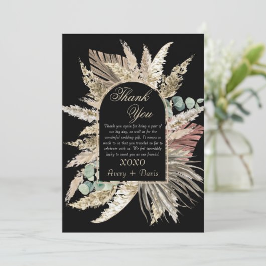 Elegante moderne boho terracotta DANKKARTEN Kaart (Staand voorkant)