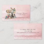 Elegante moderne Bokeh Bakery Cake Mixer bloemen Visitekaartje (Voorkant / Achterkant)