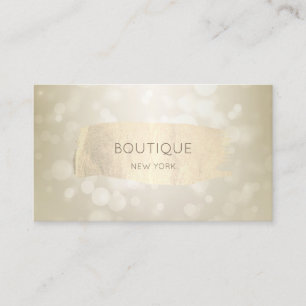 Elegante Moderne Bokeh, Gouden Kwaststreek Visitekaartje