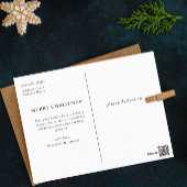 Elegante moderne boog botanische kerst foto uitnod feestdagenkaart