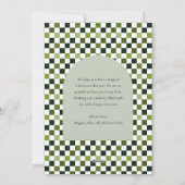 Elegante moderne boog foto kerst feestdagenkaart (Achterkant)