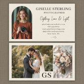 Elegante moderne boog minimalistische fotografie visitekaartje